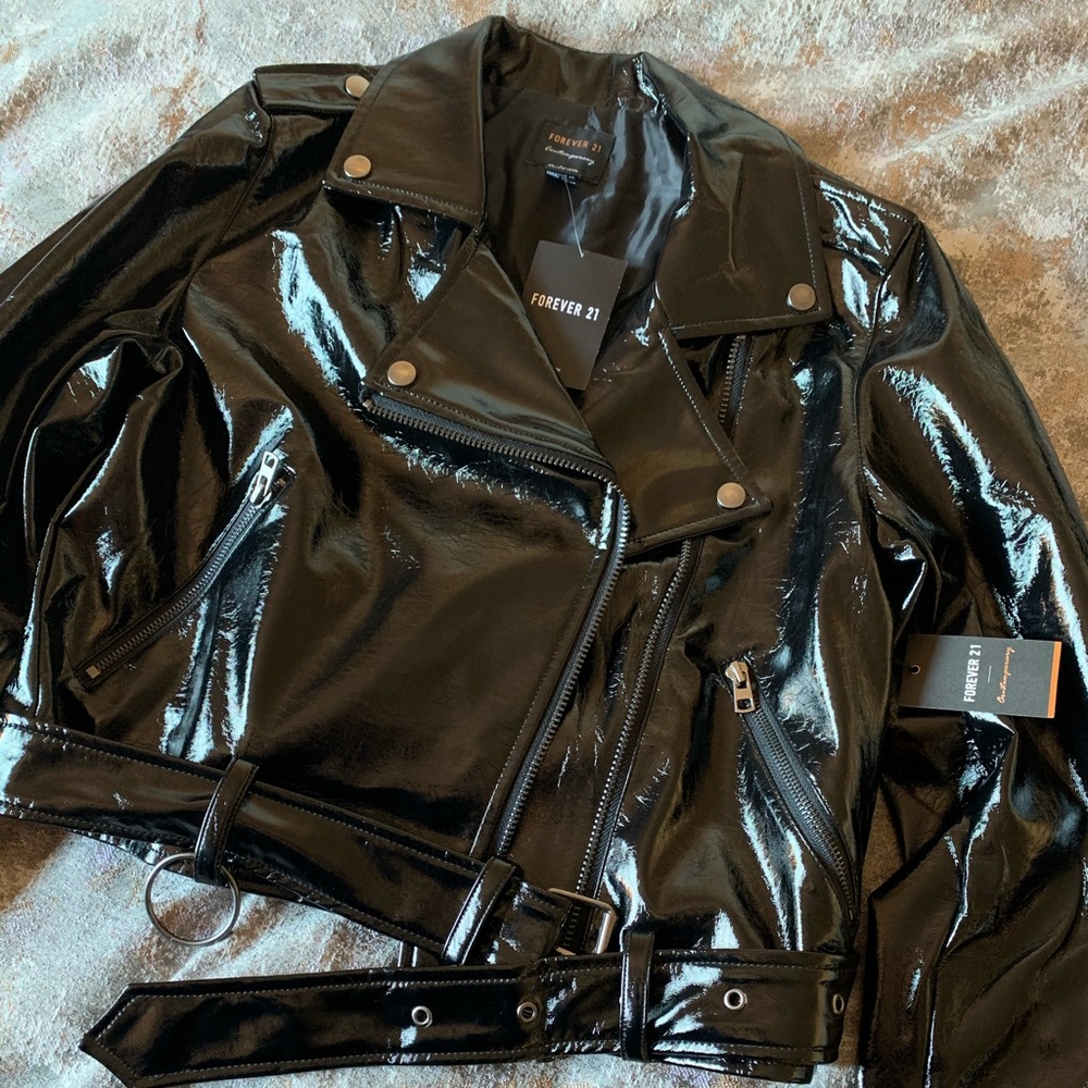 Patent Leather Moto Jacket